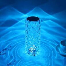Lampada da tavolo RGB Crystal Rose Atmosphere Camera da letto Touch LED Luce notturna decorativa, stile: modello di altoparlante Bluetooth