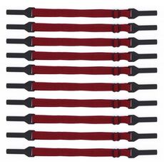10 pezzi occhiali stile corto corda antiscivolo gambe sportive elastiche regolabili cinghia fissa anti-caduta (rosso scuro)