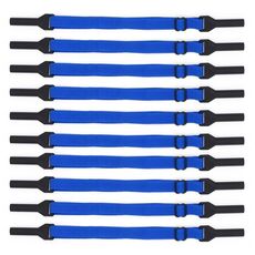 10pcs occhiali stile corto corda antiscivolo gambe sportive elastiche regolabili cinghia fissa anti-caduta (zaffiro)