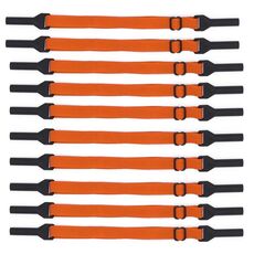 10 Pezzi Occhiali Stile Corto Corda Antiscivolo Gambe Sportive Elastiche Regolabili Cinghia Fissa Anti-Caduta(Arancione)