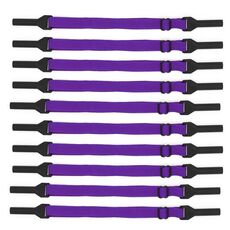 10 pezzi occhiali stile corto corda antiscivolo gambe sportive elastiche regolabili cinghia fissa anti-caduta (viola intenso)