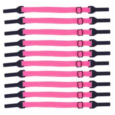 10 pezzi occhiali stile corto corda antiscivolo gambe sportive elastiche regolabili cinghia fissa anti-caduta (rosa rossa)