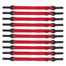 10 pezzi occhiali stile corto corda antiscivolo gambe sportive elastiche regolabili cinghia fissa anti-caduta (grande rosso)