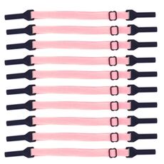 10 pezzi occhiali stile corto corda antiscivolo gambe sportive elastiche regolabili cinghia fissa anti-caduta (rosa)