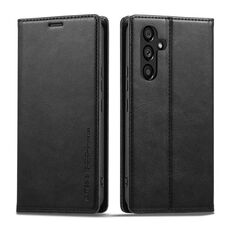 Custodia in pelle antifurto per Samsung Galaxy S23 FE 5G LC.IMEEKE RFID (nera)