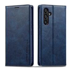 Custodia in pelle antifurto per Samsung Galaxy S23 FE 5G LC.IMEEKE RFID (blu)