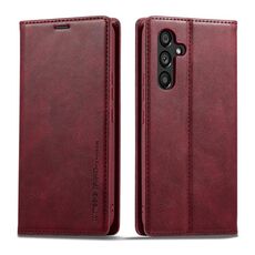 Custodia in pelle antifurto per Samsung Galaxy S23 FE 5G LC.IMEEKE RFID (rossa)