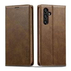 Custodia in pelle antifurto per Samsung Galaxy S23 FE 5G LC.IMEEKE RFID (marrone)