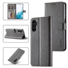 Custodia in pelle per Samsung Galaxy S23 FE 5G LC.IMEEKE (grigio)