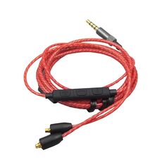 Cavo per cuffie con regolazione del volume Shure MMCX / SE215 / SE535 / SE846 / UE900 da 1,2 m (rosso)