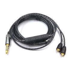 Cavo per cuffie con regolazione del volume Shure MMCX / SE215 / SE535 / SE846 / UE900 da 1,2 m (nero)