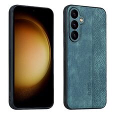 Per Samsung Galaxy S23 FE 5G AZNS Custodia per telefono in pelle goffrata 3D (verde scuro)