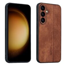 Per Samsung Galaxy S23 FE 5G AZNS Custodia per telefono in pelle goffrata 3D (marrone)