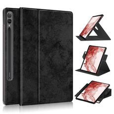 Per Samsung Galaxy Tab S9 + 360 Rotation Stand Custodia per tablet in pelle intelligente (nero)