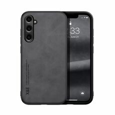 Custodia posteriore in pelle magnetica per Samsung Galaxy S23 FE 5G Skin Feel (grigio scuro)
