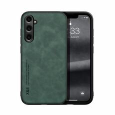 Custodia posteriore in pelle magnetica per Samsung Galaxy S23 FE 5G Skin Feel (verde)