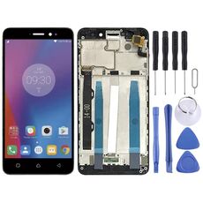 Schermo LCD e digitalizzatore Assemblaggio completo con cornice per Lenovo K6 Power (nero)