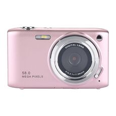 Fotocamera digitale HD con schermo IPS da 2,88 pollici Fotocamera CCD portatile con zoom 16X (rosa rosa)