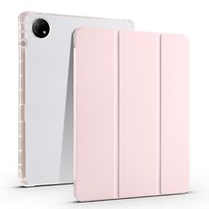 Custodia per tablet in pelle TPU trasparente pieghevole da 12,1 pollici per vivo Pad2 da 3 pollici con slot per penna (rosa)