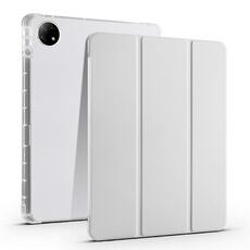 Custodia per tablet in pelle TPU trasparente pieghevole da 12,1 pollici per vivo Pad2 da 3 pollici con slot per penna (grigio)