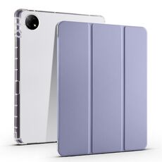 Custodia per tablet in pelle TPU trasparente pieghevole da 12,1 pollici per vivo Pad2 da 3 pollici con slot per penna (viola)
