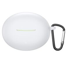 Custodia protettiva per auricolari in TPU antiurto per Xiaomi Redmi Buds 4 Lite con gancio (bianco)