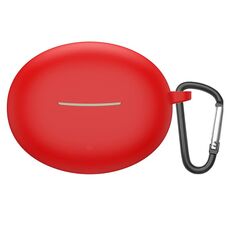 Per Xiaomi Redmi Buds 4 Lite Custodia protettiva per auricolari in TPU antiurto con gancio (rosso)