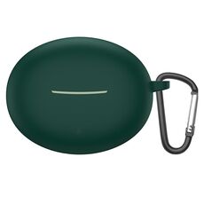 Custodia protettiva per auricolari in TPU antiurto per Xiaomi Redmi Buds 4 Lite con gancio (verde scuro)
