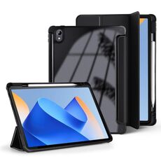 Custodia per tablet in pelle acrilica trasparente a 3 pieghe per Huawei MatePad 11 2023 (nera)