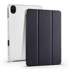 Per Honor Pad 8 Custodia per tablet in pelle TPU trasparente pieghevole a 3 pieghe (nera)