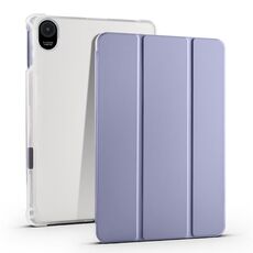 Per Honor Pad 8 Custodia per tablet in pelle TPU trasparente pieghevole a 3 pieghe (viola)