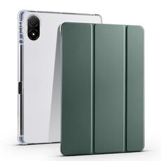 Per Honor Pad V8 Pro Custodia per tablet in pelle TPU trasparente pieghevole a 3 pieghe (verde)