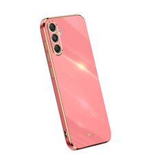 Per Samsung Galaxy S23 FE 5G XINLI Straight Edge 6D Custodia per cellulare in TPU placcato (biancospino rosso)