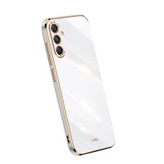 Per Samsung Galaxy S23 FE 5G XINLI custodia per telefono in TPU elettrolitico con bordo dritto 6D (bianco)