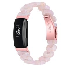Per cinturino di ricambio in resina ovale Fitbit Inspire 3 (fiore rosa)