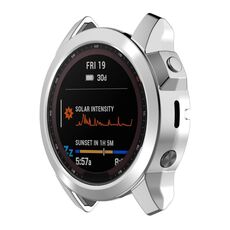 Custodia protettiva per orologio in TPU elettrolitico per Garmin Fenix 7X Pro Half Package (Sliver)