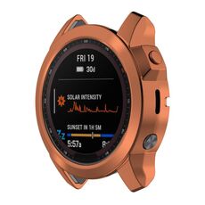 Custodia protettiva per orologio in TPU elettrolitico per Garmin Fenix 7 Pro Half Package (oro)