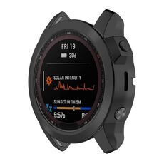 Custodia protettiva per orologio in TPU elettrolitico per Garmin Fenix 7S Pro Half Package (nero)