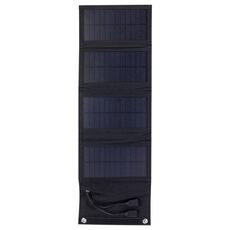 Caricatore da esterno per pannello solare pieghevole in silicio monocristallino da 7 W con doppia porta USB da 5 V (nero)
