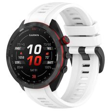 Per Garmin Approach S70 42mm 20mm Cinturino sportivo in silicone (bianco)