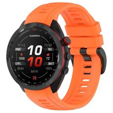 Per Garmin Approach S70 47mm 22mm Cinturino sportivo in silicone (arancione)