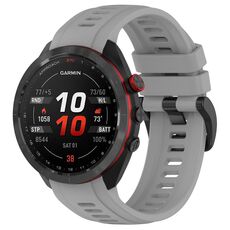 Per cinturino sportivo in silicone Garmin Approach S70 47mm 22mm (grigio)