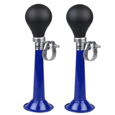 2pcs 7 pollici Placcatura in metallo Bicicletta Tromba d'aria Accessori per biciclette, Colore: Blu.