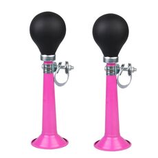 2pcs 7 pollici Placcatura in metallo Bicicletta Air Horn Accessori per biciclette, Colore: Rosa