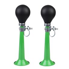 2pcs 7 pollici Placcatura in metallo Bicicletta Air Horn Accessori per biciclette, Colore: Verde