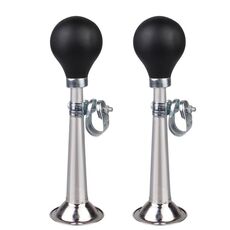 2pcs 7 pollici Placcatura in metallo Bicicletta Air Horn Accessori per biciclette, Colore: Argento