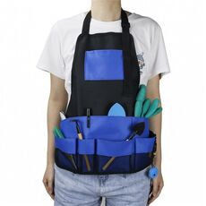 Grembiule multitasca per attrezzi Grembiule da giardinaggio da giardino blu (nero + blu)