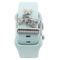 3 pz/set Smart Watch cinturino in silicone anello decorativo farfalla fibbia cinturino decorazioni(4)