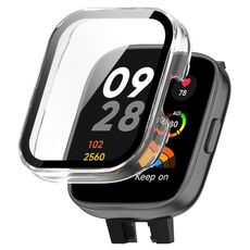 Per Xiaomi Mi Watch Lite 3 PC + custodia protettiva per orologio integrata con pellicola temperata (trasparente)