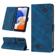 Custodia in pelle goffrata per Samsung Galaxy S23 FE 5G (blu)